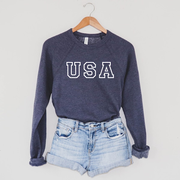 USA Sweatshirt, Womens 4th Of July Sweatshirt, USA, 4th of July shirt, Forth of July, Patriotic Shirt - Unisex Crewneck Sweatshirt