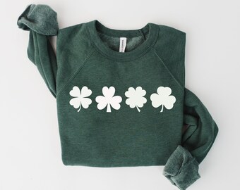 St Patricks day Sweatshirt, Women's St Paddy's Day Outfit, Shamrock Sweatshirt, Lucky Sweater, St Pattys Day Sweater, Clover Sweatshirt