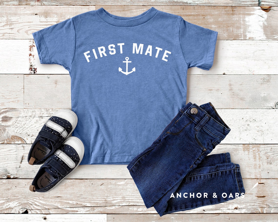 First Mate T Shirt, Funny Kids Shirt, 1st Mate, Lake Life, Hipster Kids ...