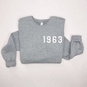 60th Birthday Sweatshirt, 1963 Sweatshirt, 60th Birthday Gift Shirts, Birthday Gift for Women, Happy Birthday Sweatshirt, Spring Clothing