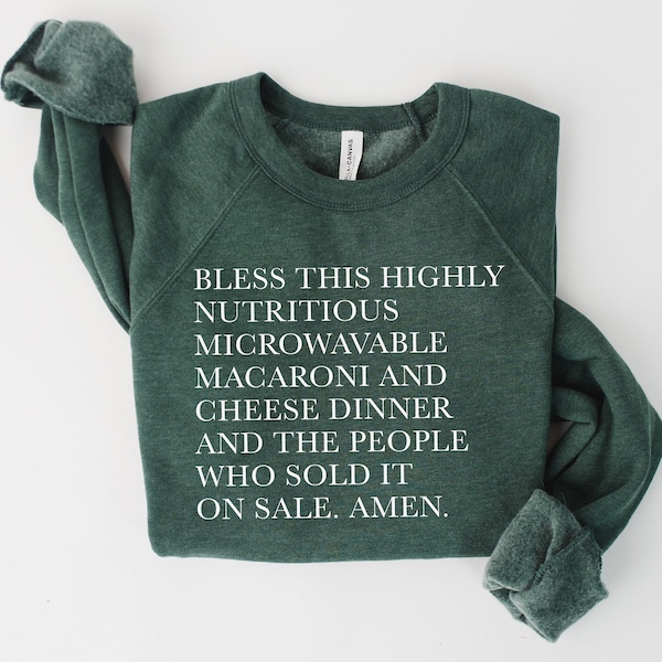 Bless This Highly Nutritious Microwavable Macaroni And Cheese, Christmas Sweater,Family Matching Christmas Shirts, Cozy Home Outfit