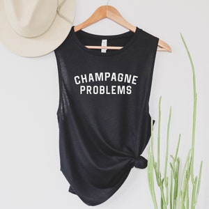 Champagne Problems Tank Top, Tswift, Gift for music lovers, Tank Top for women, yoga shirt, Summer Tanks, Gifts For Women, Eras Tour Outfit
