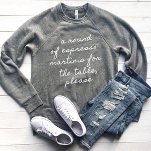 Espresso Martini Sweatshirt, Best Gifts For Her, Christmas Sweater, Birthday Gift, Martini Lover, Bachelorette Party, Cocktail Club