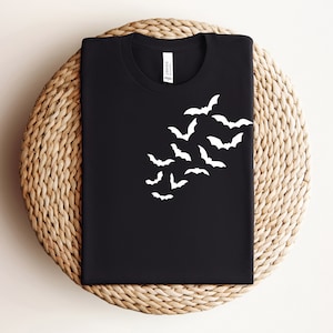 Herbst Shirt, Vintage Fledermaus T-Shirt, Happy Halloween T-Shirt, Halloween T-Shirt, Halloween Kostüm Shirt, Frauen Halloween Shirt Geschenk