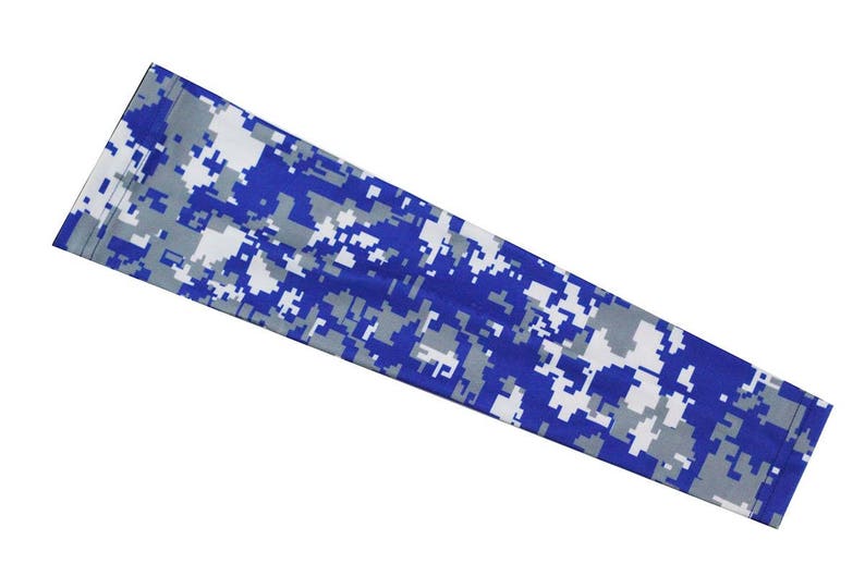 Blue Gray Grey White Camo Compression Baseball Arm Sleeve for - Etsy