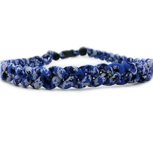 Wholesale 12 pieces lot Blue Black White camo Team Color Baseball Titanium Necklace Boys Braided Rope Necklace for Running Soccer