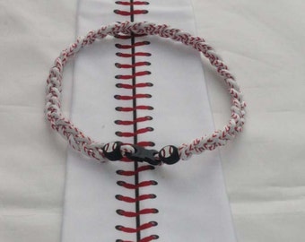 baseball stitching compression arm sleeve with 20 inches tee ball baseball titanium braided tornado necklace