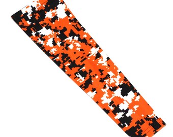 Wholesale Pack of 10 Pieces Baseball Compression Arm Sleeve Softball Football Golf youth adult sizes Orange Black White Camo