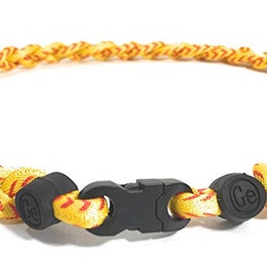 Wholesale 12 pieces lot Softball Stitch Titanium Necklaces Sport Running Tornado Braided 3 Rope Ionic Necklace