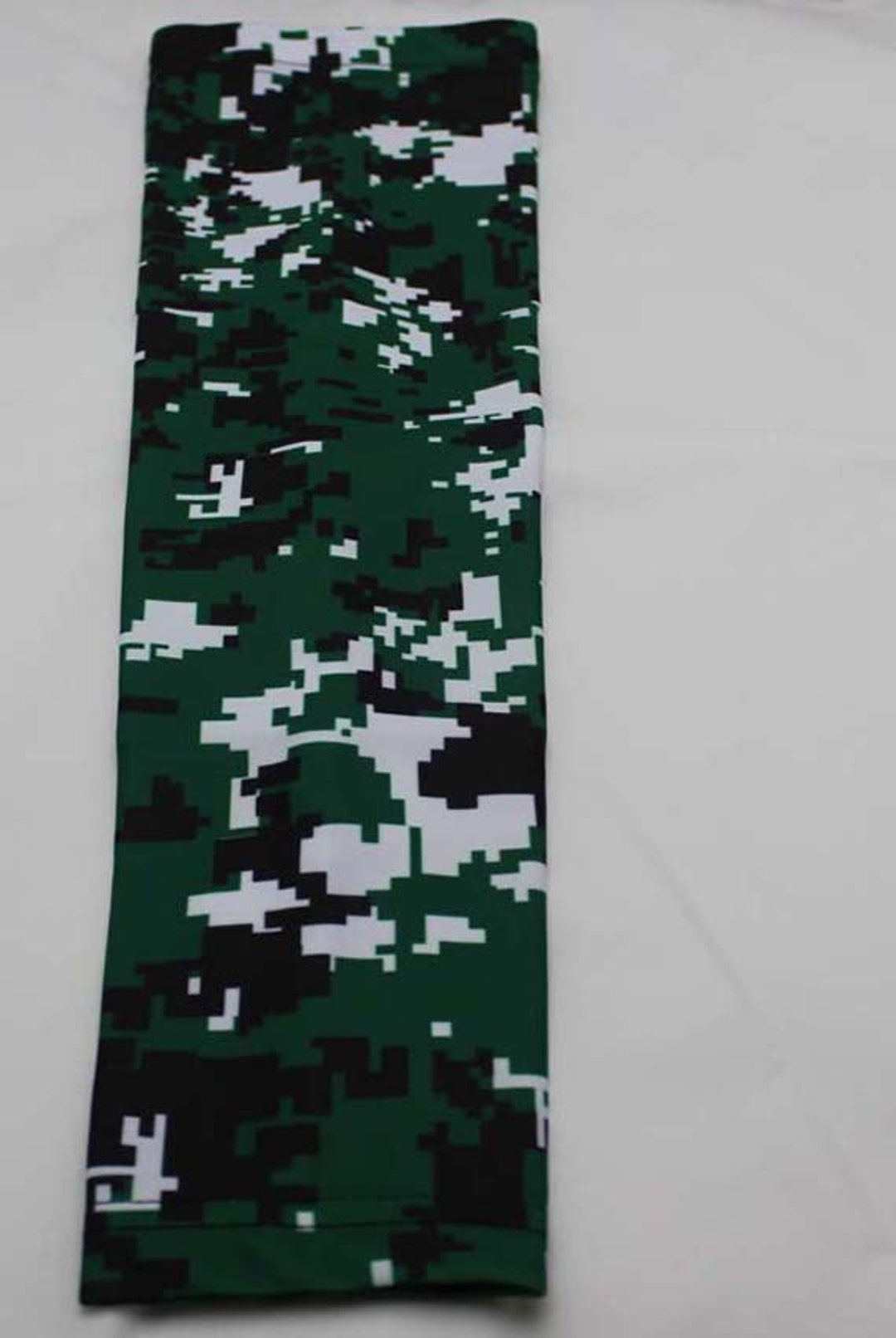 Green Digital Camo Arm Sleeve Compression Baseball Football Elbow Arm