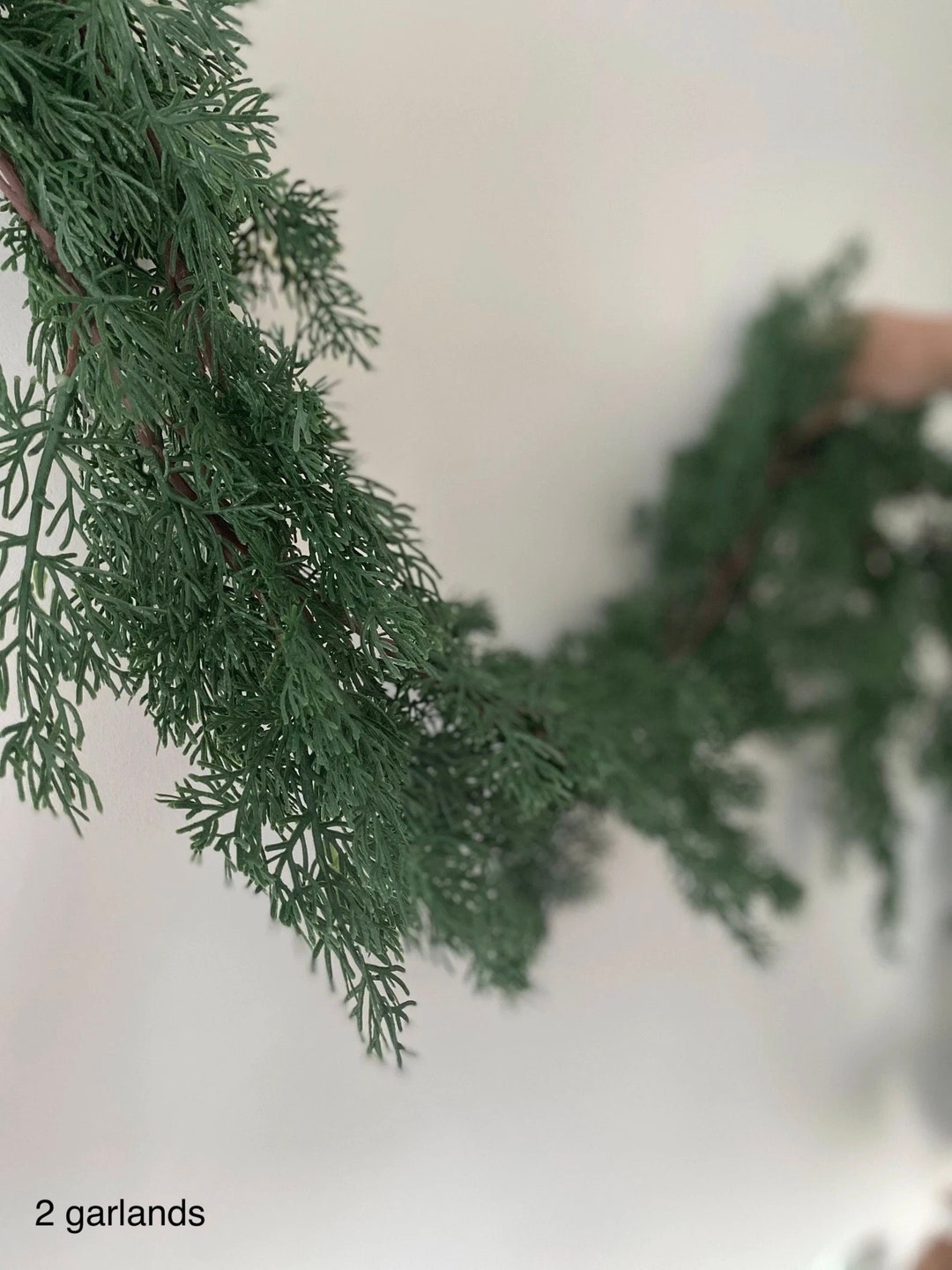 Cypress Garland Christmas Garland Cedar Garland Cedar Table Etsy