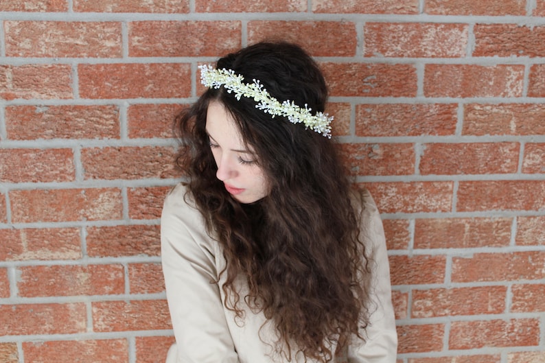 Baby Breath Flower Crown white flower crown yellow flower crown wedding crown flower crown ivory crown floral crown whimsical crown