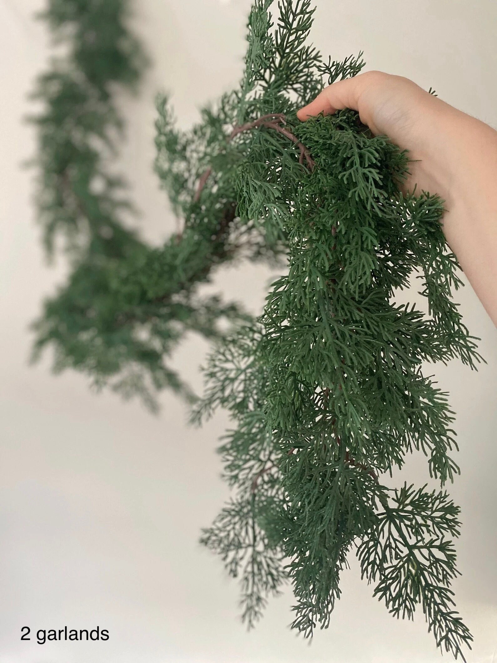 Cypress Garland Christmas Garland Cedar Garland Cedar Table Etsy