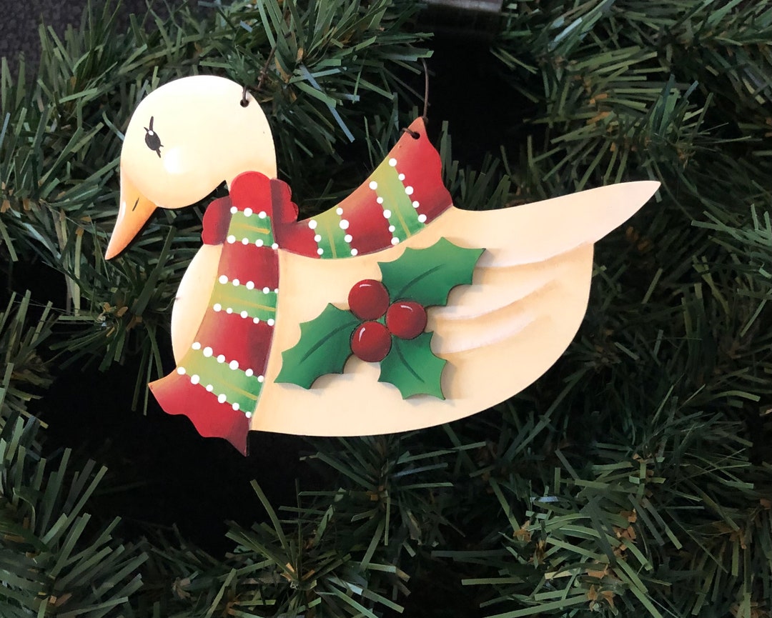 Christmas Goose Ornament Etsy
