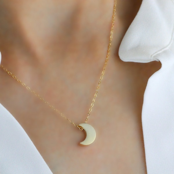 ON SALE! Twilight, Crescent Moon, Half Moon Necklace, Cute Jewelry, Girl, Sister, Friend, Name Initial ,Symbol CM106 - 55