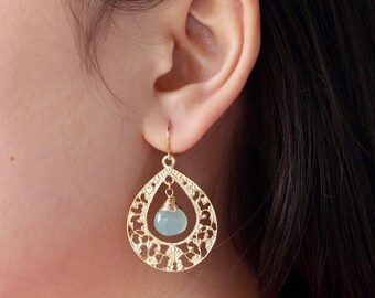 Teardrop Perle Ohrringe-914