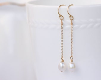 Perlenohrringe, Geburtstagsschmuck, Brautjungfer&BrautGeschenk