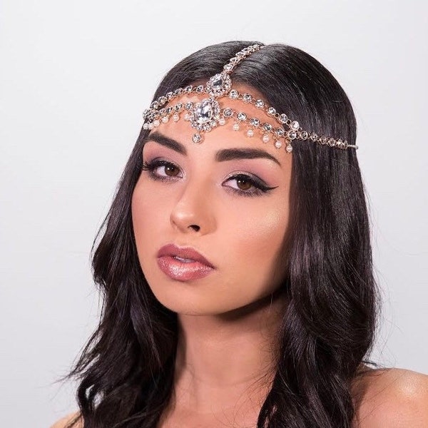 Head Jewelry Chain Etsy