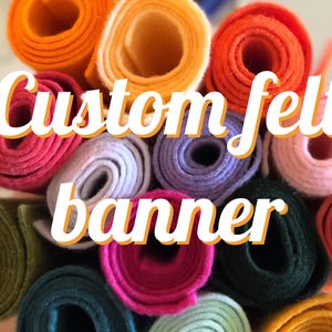 Personalized Custom Felt Banner Wall Hanging