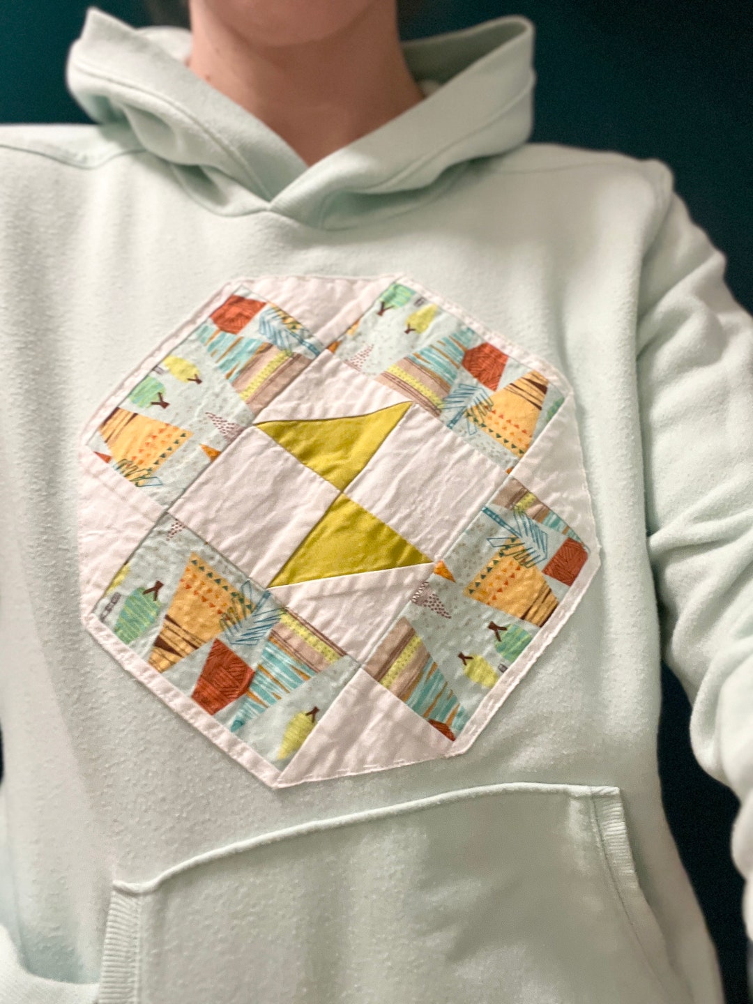 Quilt Block Upcycled Sweatshirts Quilt Block Pullover and Hoodies