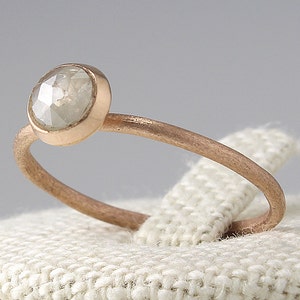 Rosecut Diamond Engagement Ring Engagement Ring Simple - Etsy