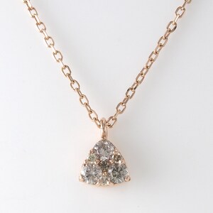 Trillion Champagne Diamond Necklace, Triangle Cognac Diamond Necklace ...