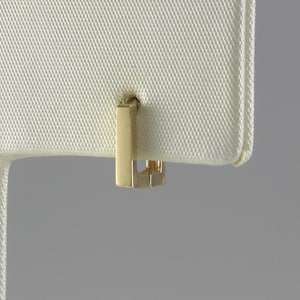 14K Solid Gold Small Square Huggie Hinged Hoop Earring, Square Huggie Hoop, Gold Huggie, Small Gold Hoop, Cartilage, Conch, Helix, ENN309