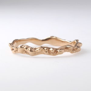 14k Gold Organic Ring Stacking Ring, 14k Gold Band, Thin Gold Ring, 14k solid gold ring, Delicate Gold Ring, Simple ring