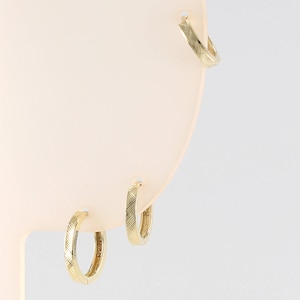 14K 10.5 mm 11.5mm 13mm  Diamond Cut Hoop, Diamond Cut Earring, Huggie Hoop, Gold Huggie, Cartilage, Conch, Helix, Tragus, HA1092