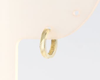 14K 10.5 mm Diamond Cut Hoop, Diamond Cut Earring, Huggie Hoop, Gold Huggie, Cartilage, Conch, Helix, Tragus, HA1088S