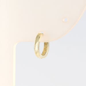 14K 10.5 mm Diamond Cut Hoop, Diamond Cut Earring, Huggie Hoop, Gold Huggie, Cartilage, Conch, Helix, Tragus, HA1088S