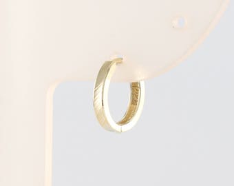 14K 11.5 mm Diamond Cut Hoop, Diamond Cut Earring, Huggie Hoop, Gold Huggie, Cartilage, Conch, Helix, Tragus, HA1088M