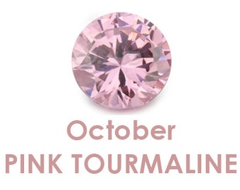 BirthStones October Pink Tourmaline CZ