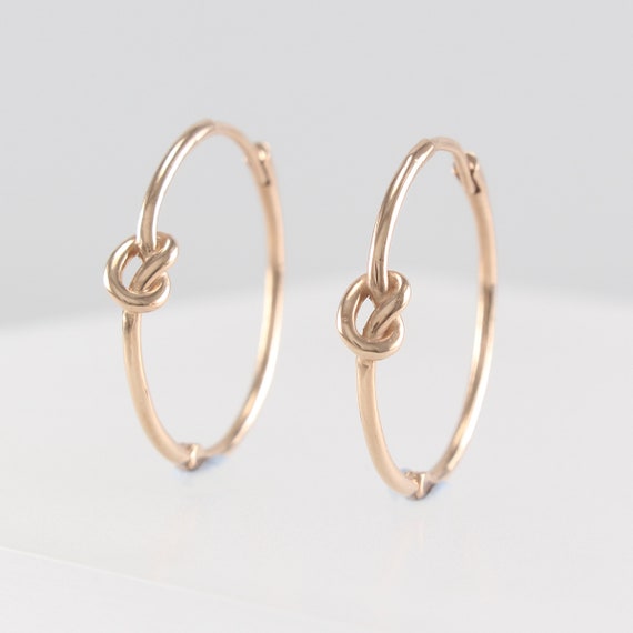 イヤリング: 14?Kローズゴールドツイストフープイヤリング Beautiful 14k Rose Gold Twisted Ho 並行輸入品 ハギー フープ イヤリング。ミニマリスト ロープ ツイスト フープ