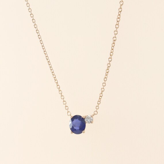 Simple sapphire necklace sale