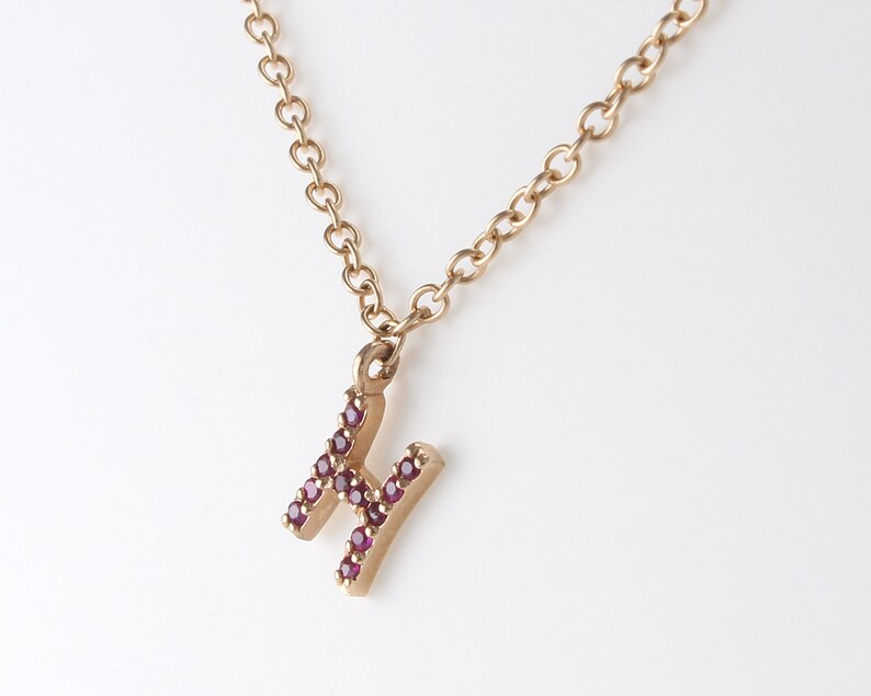 ruby name necklace