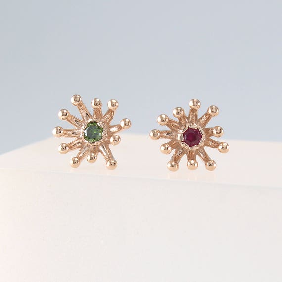 Simple ruby shop earrings