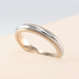 Milgrain Wedding Band Ring 14K Gold 3mm image 7