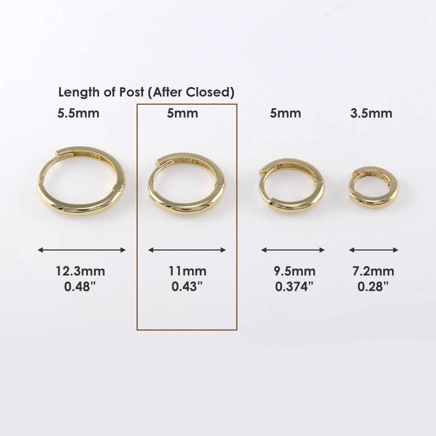 【関税込み】We11done ゴールド＆シルバー Hoop リング 14K 11 Mm Solid Gold Huggie Hinged Hoop Earring, Huggie Hoop