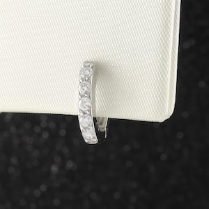 14K Gold Lab Grown Diamond Huggie Hoops - Solid Gold Earrings