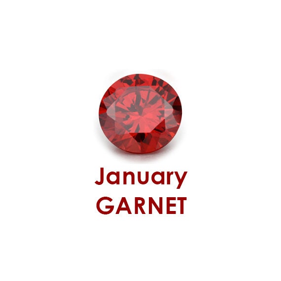 BirthStones January Garnet CZ | Etsy