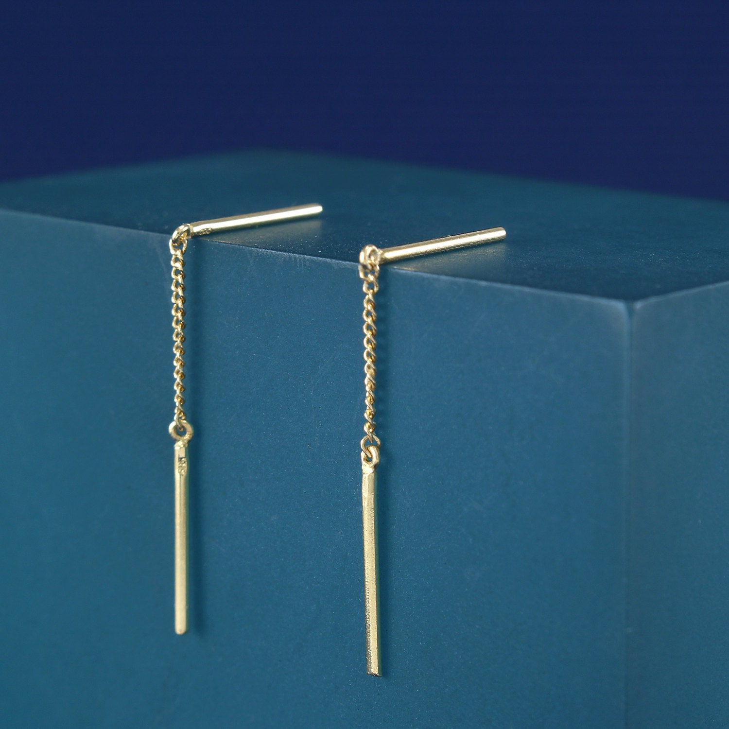 Extra Long Gold Threader Earring