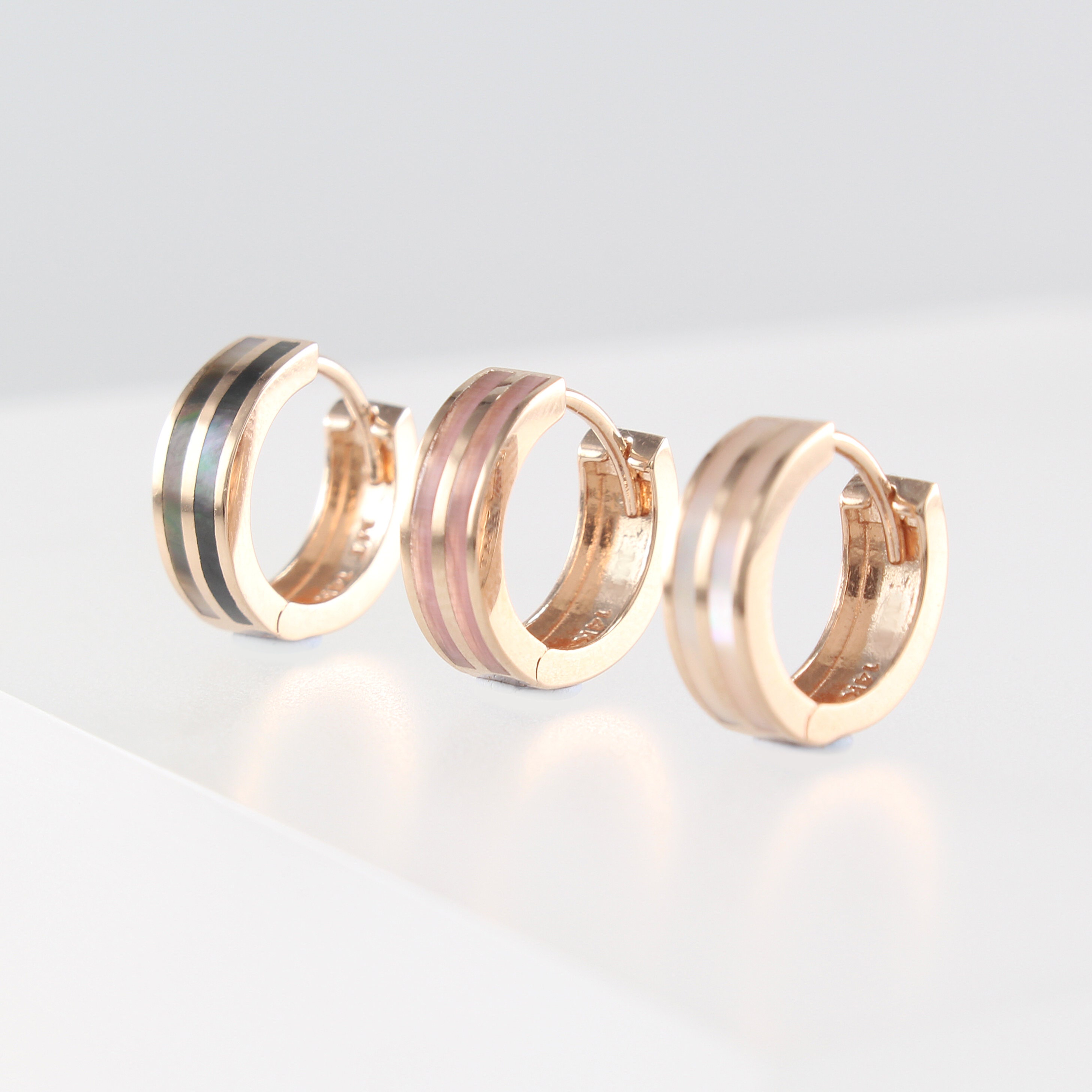 14K 12mm Solid Gold Huggie Earring Huggie Hoop Earrings Gold Etsy