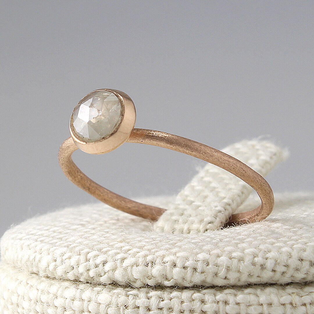 Rosecut Diamond Engagement Ring Engagement Ring Simple - Etsy