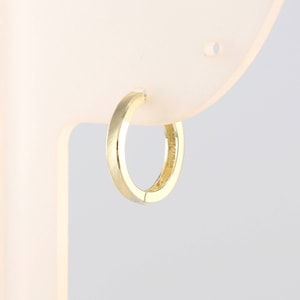 14K 13 mm Diamond Cut Hoop, Diamond Cut Earring, Huggie Hoop, Gold Huggie, Cartilage, Conch, Helix, Tragus, HA1088L
