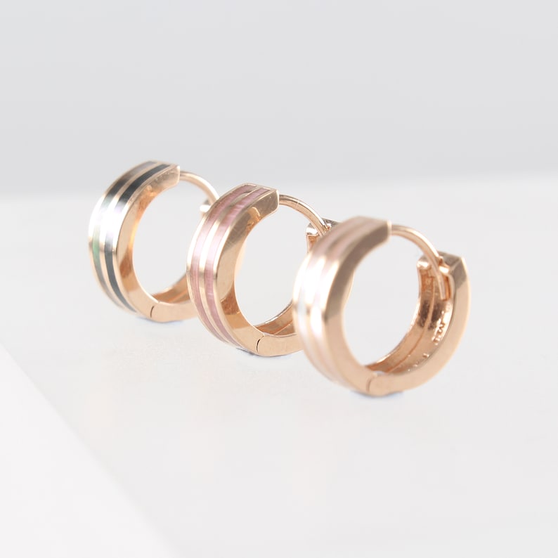14K 12mm Solid Gold Huggie Earring Huggie Hoop Earrings Gold Etsy