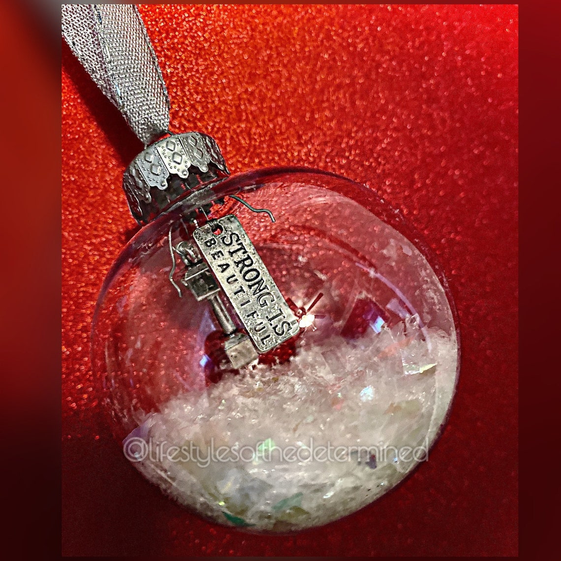 Strong is Beautiful Barbell Ornament Weightlifting Gym Etsy