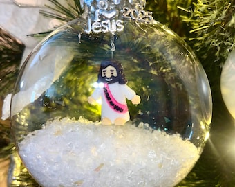Jesus Loves You Ornament | Mini Jesus Christian Christmas Gift, Faith Keepsake, Stocking Stuffer