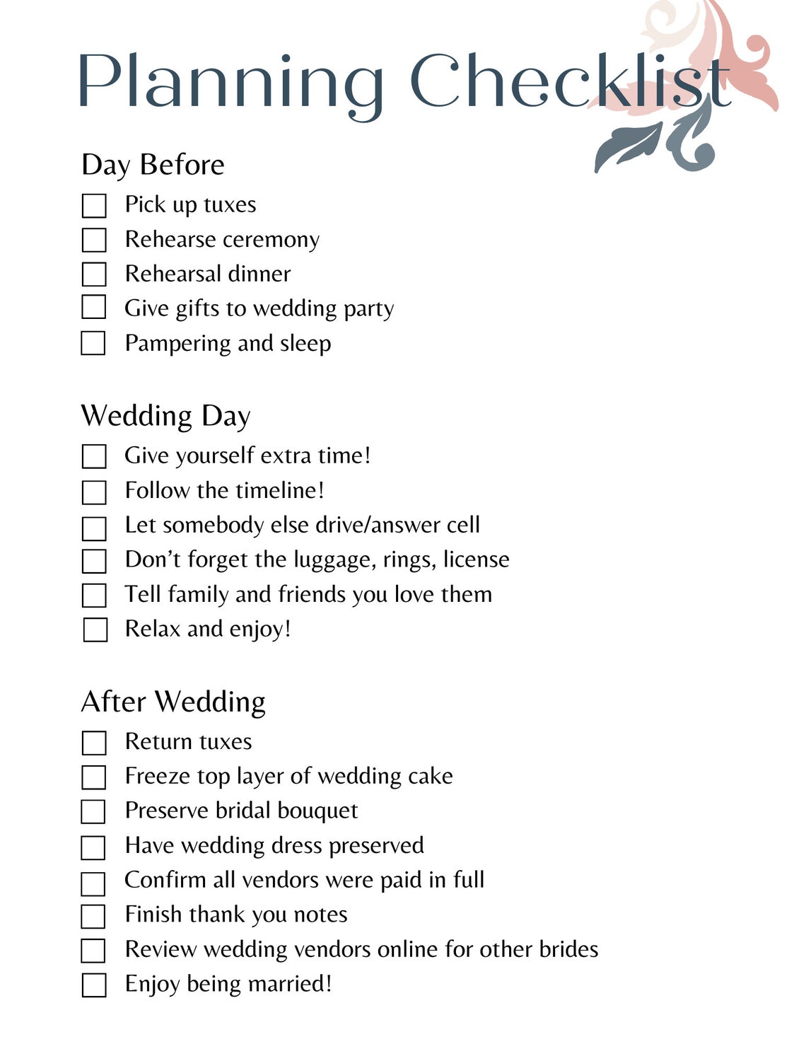 6 Month, Wedding Planner, Floral, Wedding Printable, Wedding Planning ...
