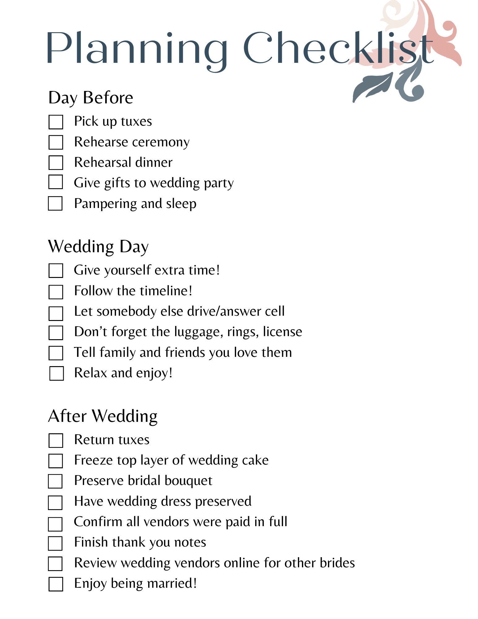 6 Month, Wedding Planner, Floral, Wedding Printable, Wedding Planning ...